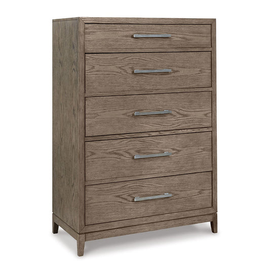 Chrestner - Gray - Five Drawer Chest