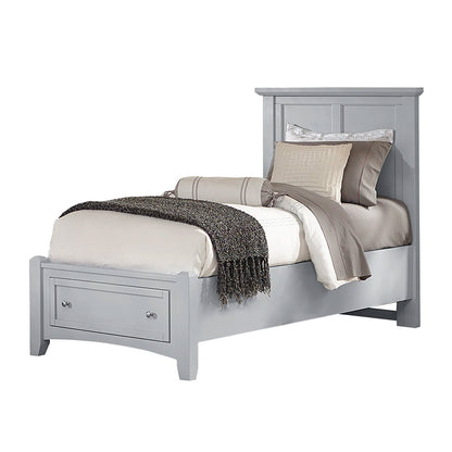 Bonanza - Twin Mansion Bed With Storage Footboard - Gray