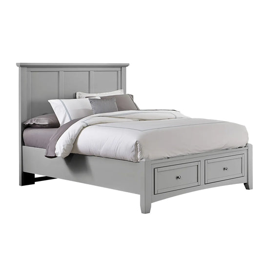 Bonanza - Full Mansion Bed With Storage Footboard - Gray