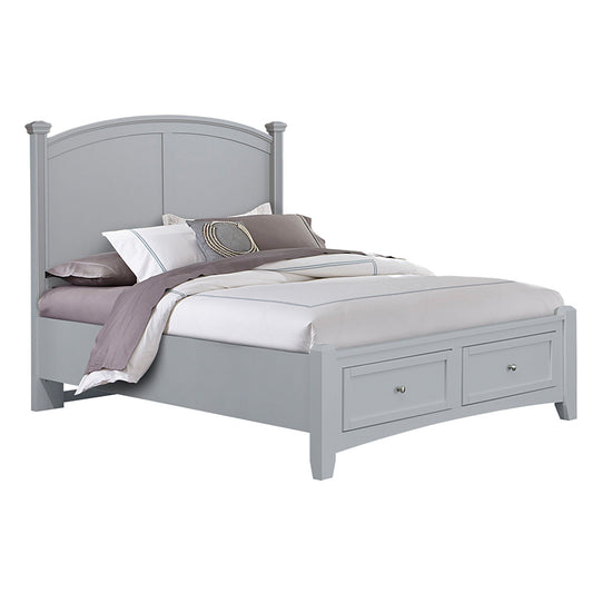 Bonanza - Queen Post Bed With Footboard Storage - Gray