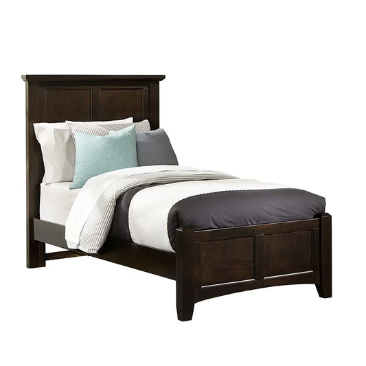 Bonanza - Twin Mansion Bed With Storage Footboard - Merlot