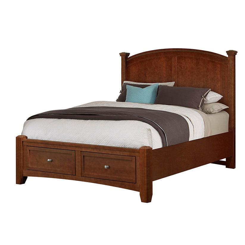 Bonanza - Queen Post Bed With Footboard Storage - Cherry