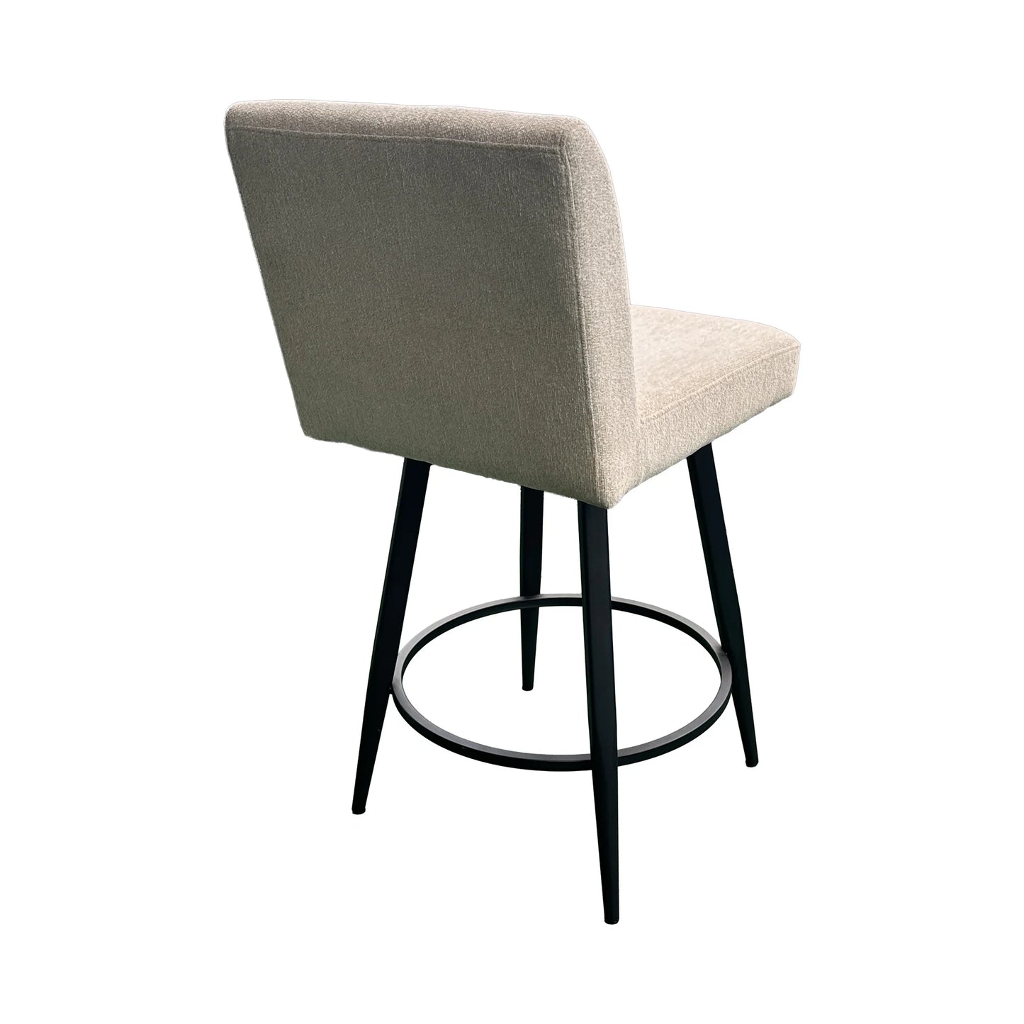 Metal Base Barstools - Barstool With Parsons Seat - Champagne