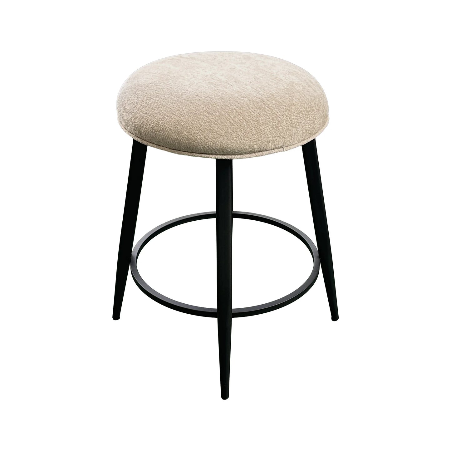 Metal Base Barstools - Barstool With Backless Seat - Champagne