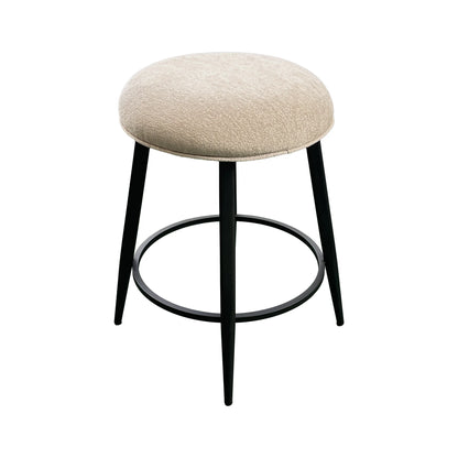 Metal Base Barstools - Barstool With Backless Seat - Champagne