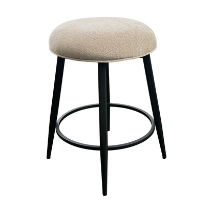 Metal Base Barstools - Barstool With Backless Seat - Champagne