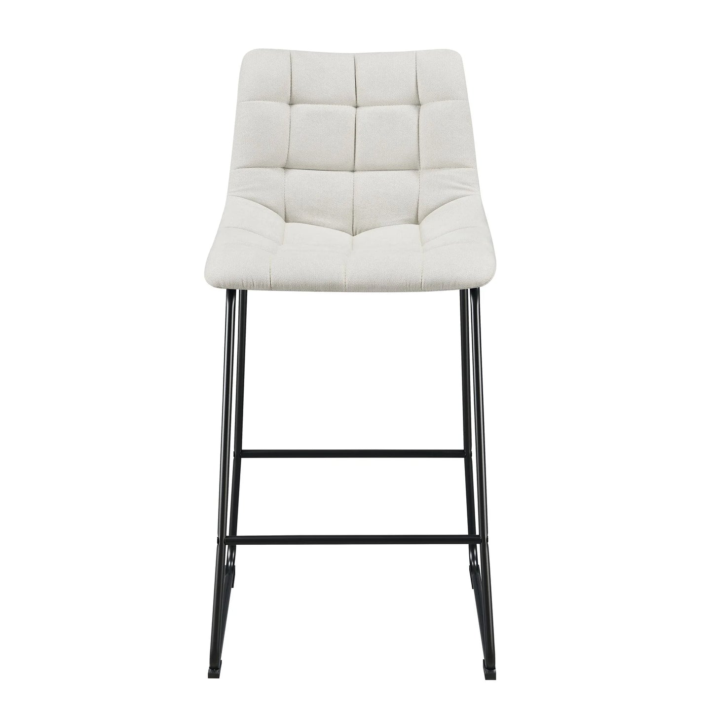 Seth - 30" Linen White Bar Stool (Set of 2)