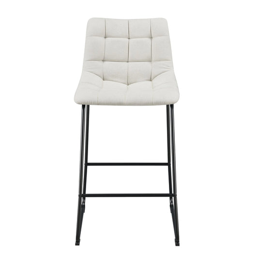 Seth - 30" Linen White Bar Stool (Set of 2)