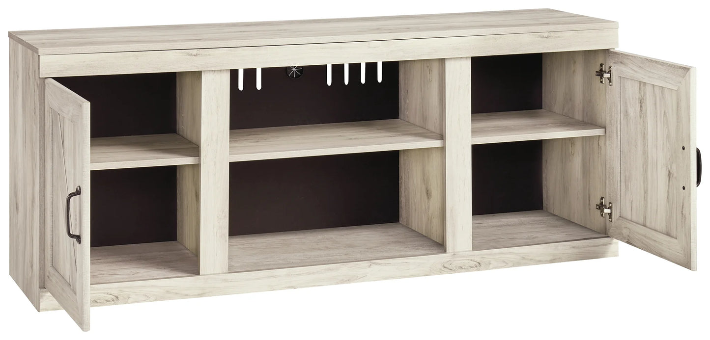 Bellaby - Whitewash - 4-Piece Entertainment Center 3