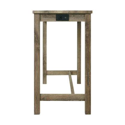 Oak Lawn - Bar Table 3A Single Pack (Table + Three Stools) - Dark Brown / Beige