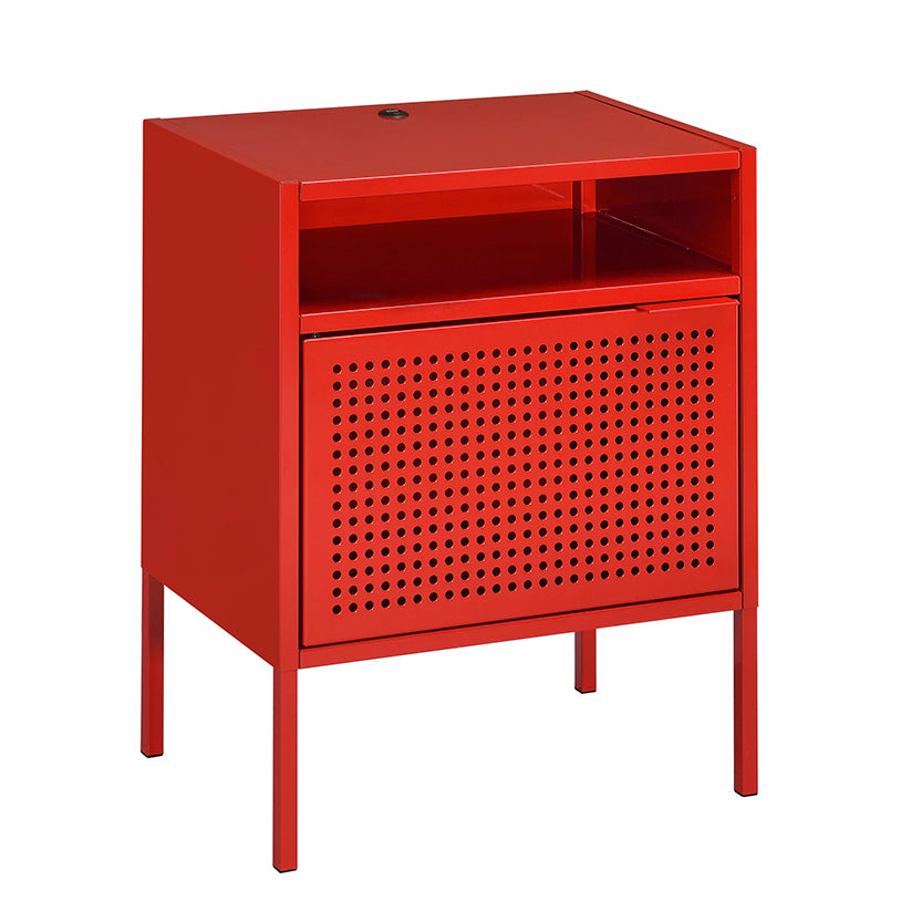 Ember - Red Nightstand With Usb