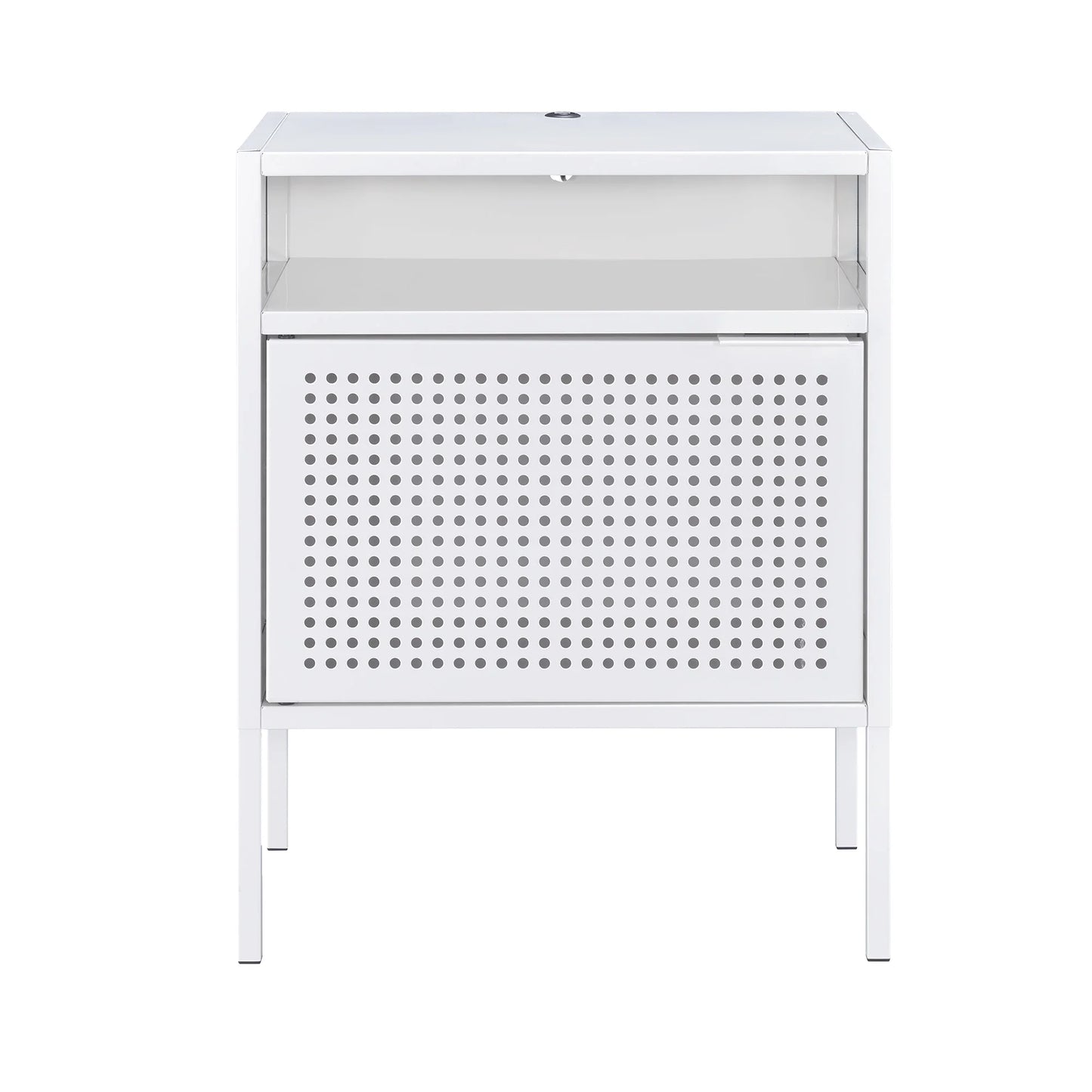 Ember - White Nightstand With Usb