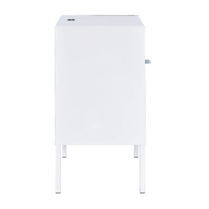Ember - White Nightstand With Usb