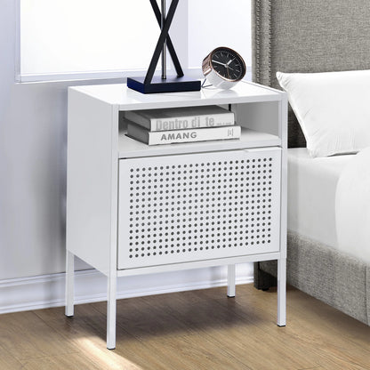 Ember - White Nightstand With Usb
