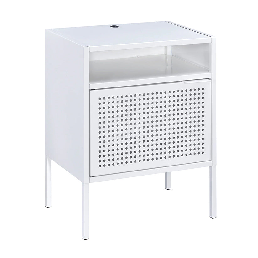 Ember - White Nightstand With Usb