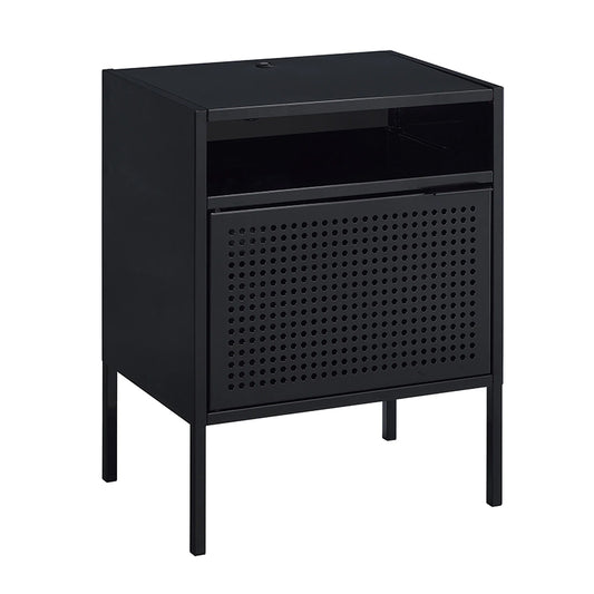 Ember - Black Nightstand With Usb