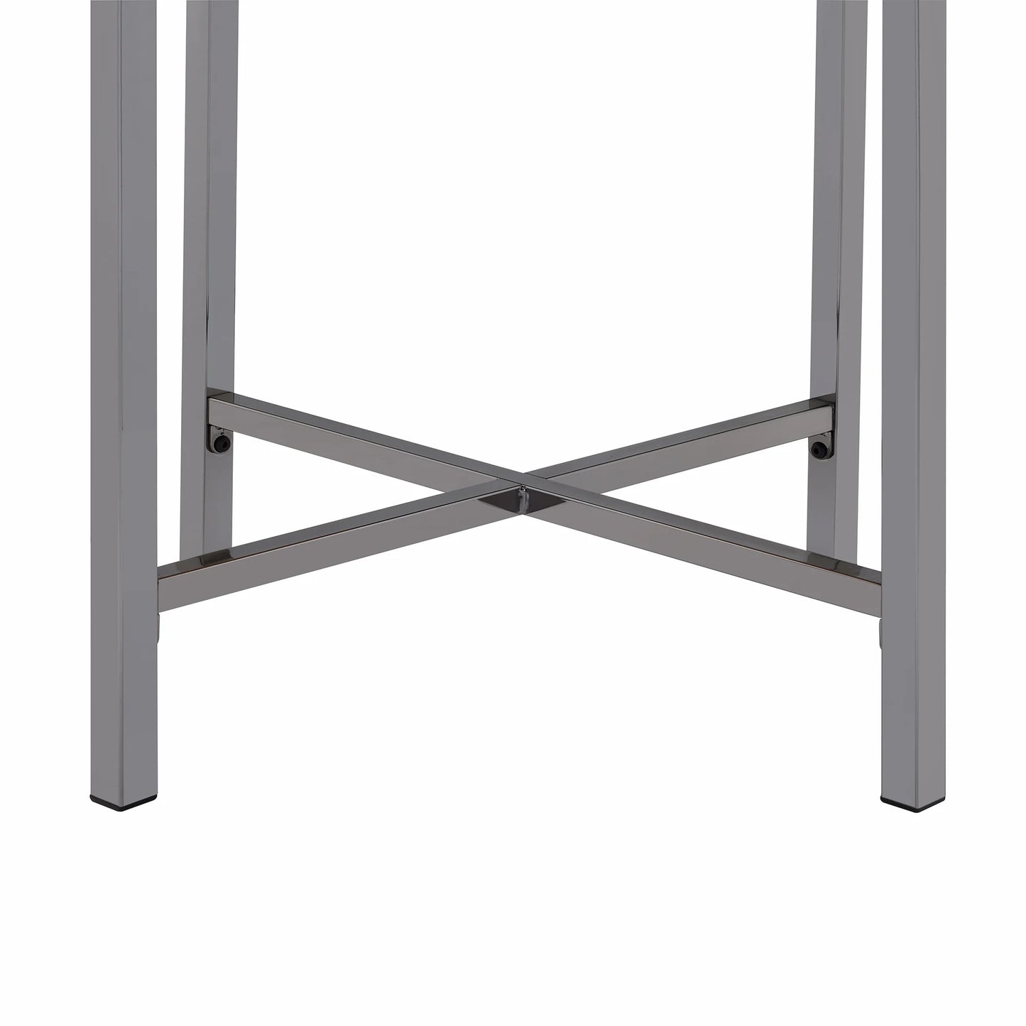 Edith - Round End Table - Dark Nickel