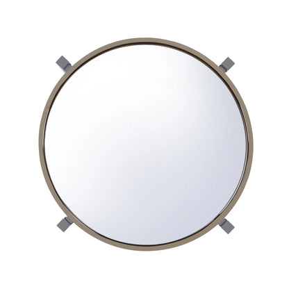 Edith - Round End Table - Dark Nickel