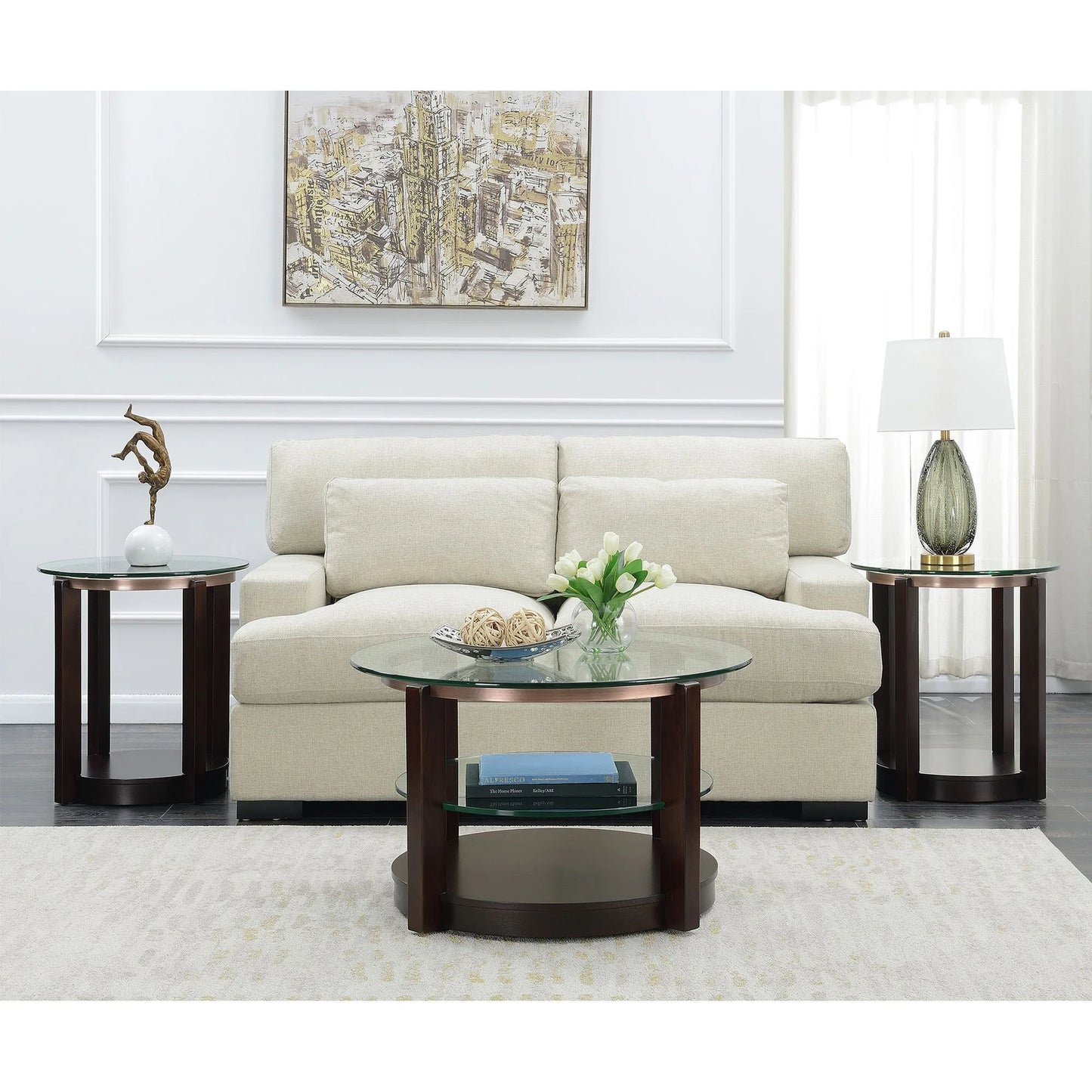 Elsa - 3 Piece Occasional Table Set (Coffee Table & Two End Tables) - Espresso