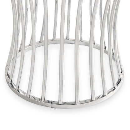 Emma - 2 Piece Occasional Table Set, Coffee Table & End Table - Chrome