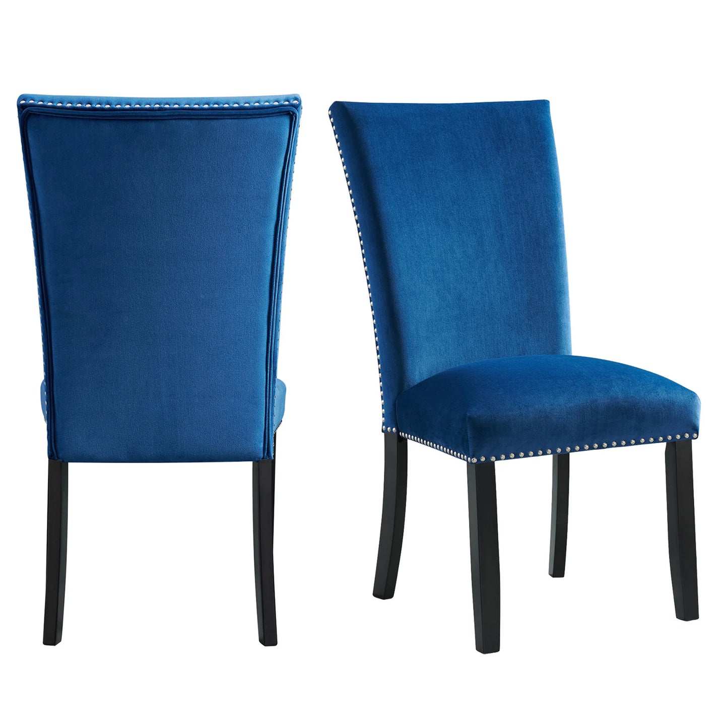 Francesca - Rectangular 5 Piece Chairs Dining Set, Table & Four Chairs - Blue