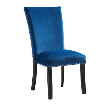 Francesca - Rectangular 5 Piece Chairs Dining Set, Table & Four Chairs - Blue