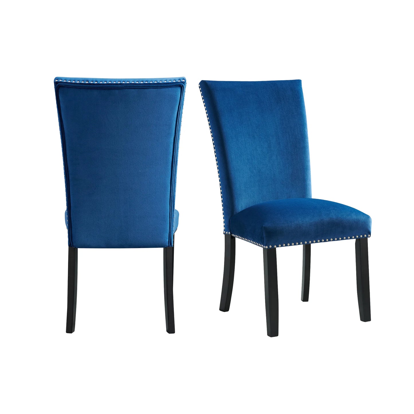 Francesca - Velvet Side Chair (Set of 2) - Blue