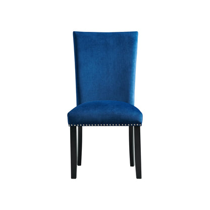 Francesca - Velvet Side Chair (Set of 2) - Blue