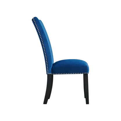Francesca - Velvet Side Chair (Set of 2) - Blue