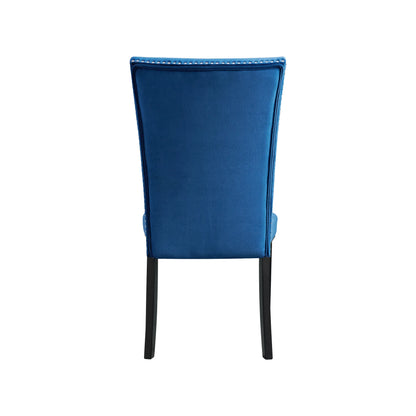Francesca - Velvet Side Chair (Set of 2) - Blue