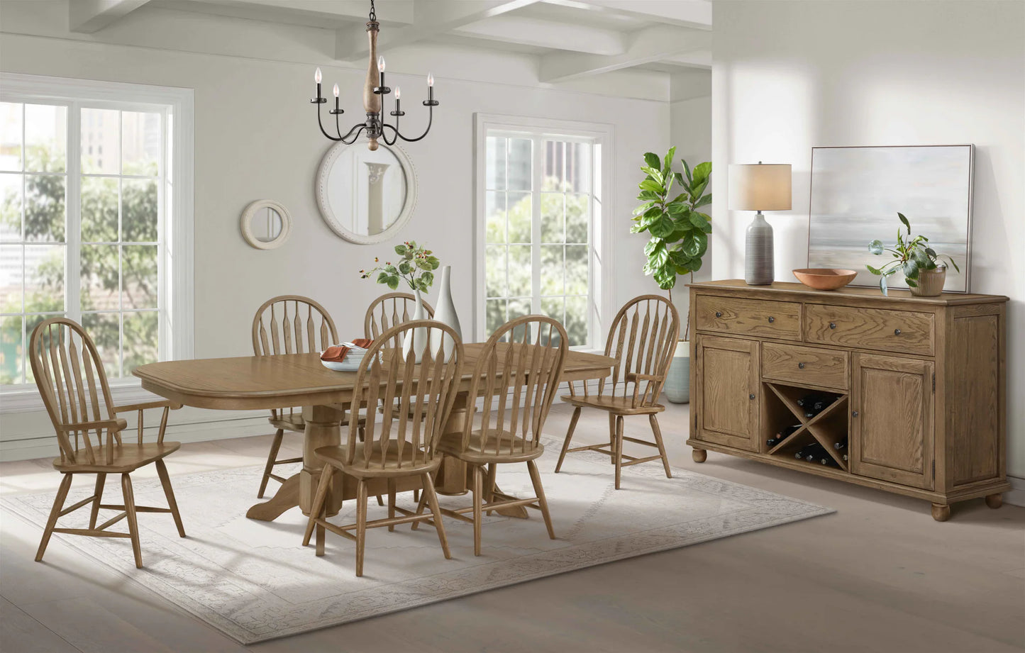 Colonial Oak - Arrow Arm Chair - Weathered Chestnut