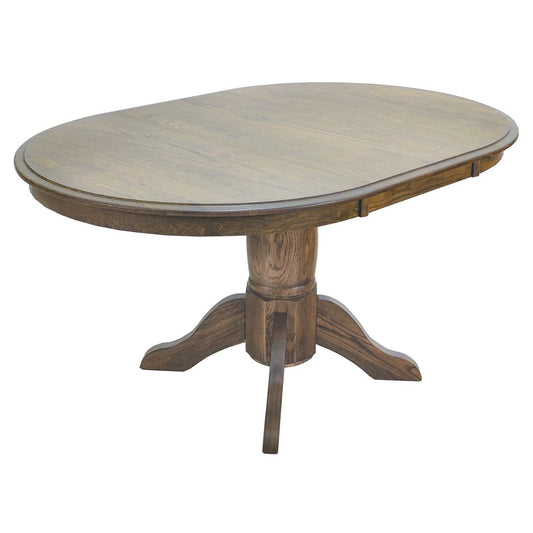 Colonial Oak - Round Pedestal Table - Weathered Chestnut