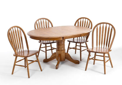 Classic Oak - Plain Arrow Chair - Chestnut