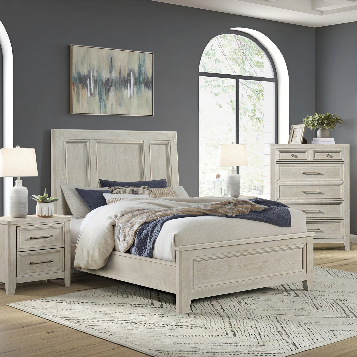 Carlson - Queen Bed - Washed Linen