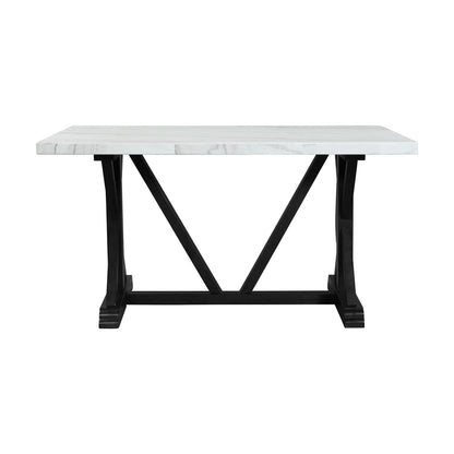 Tuscany - 70" Marble Counter Height Dining Table - White