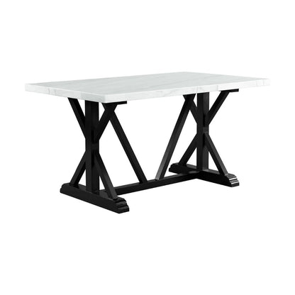 Tuscany - 70" Marble Counter Height Dining Table - White