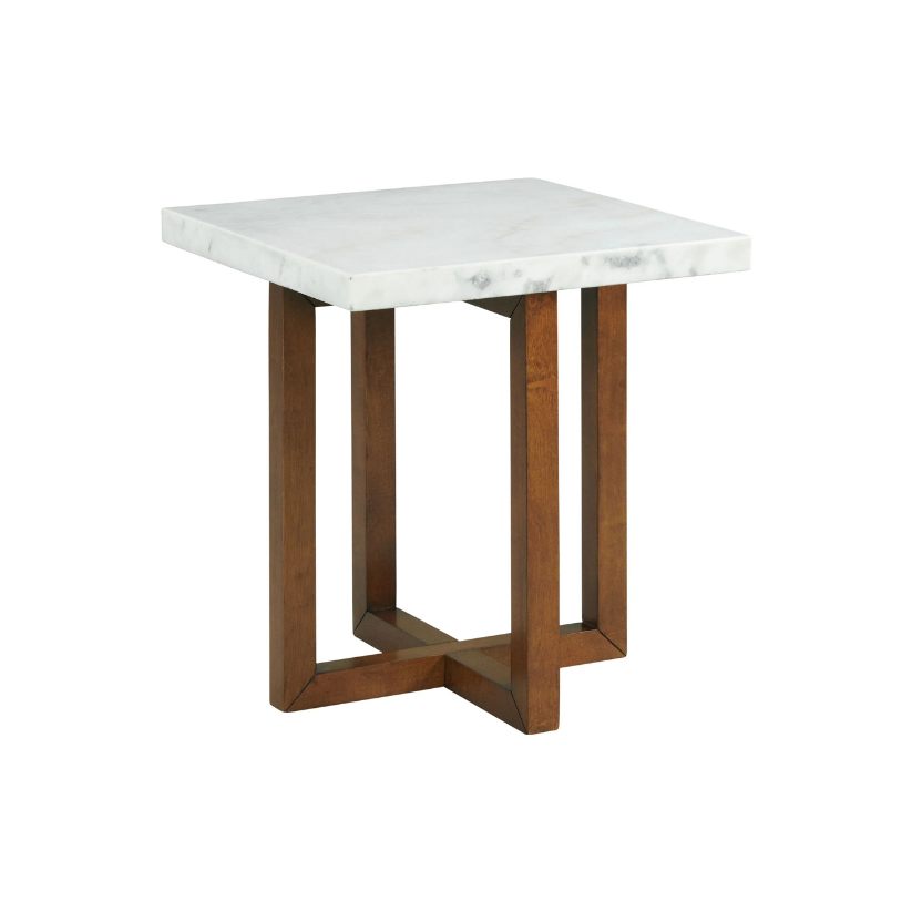 Morris - 2 Piece Occasional Marble Table Set - White