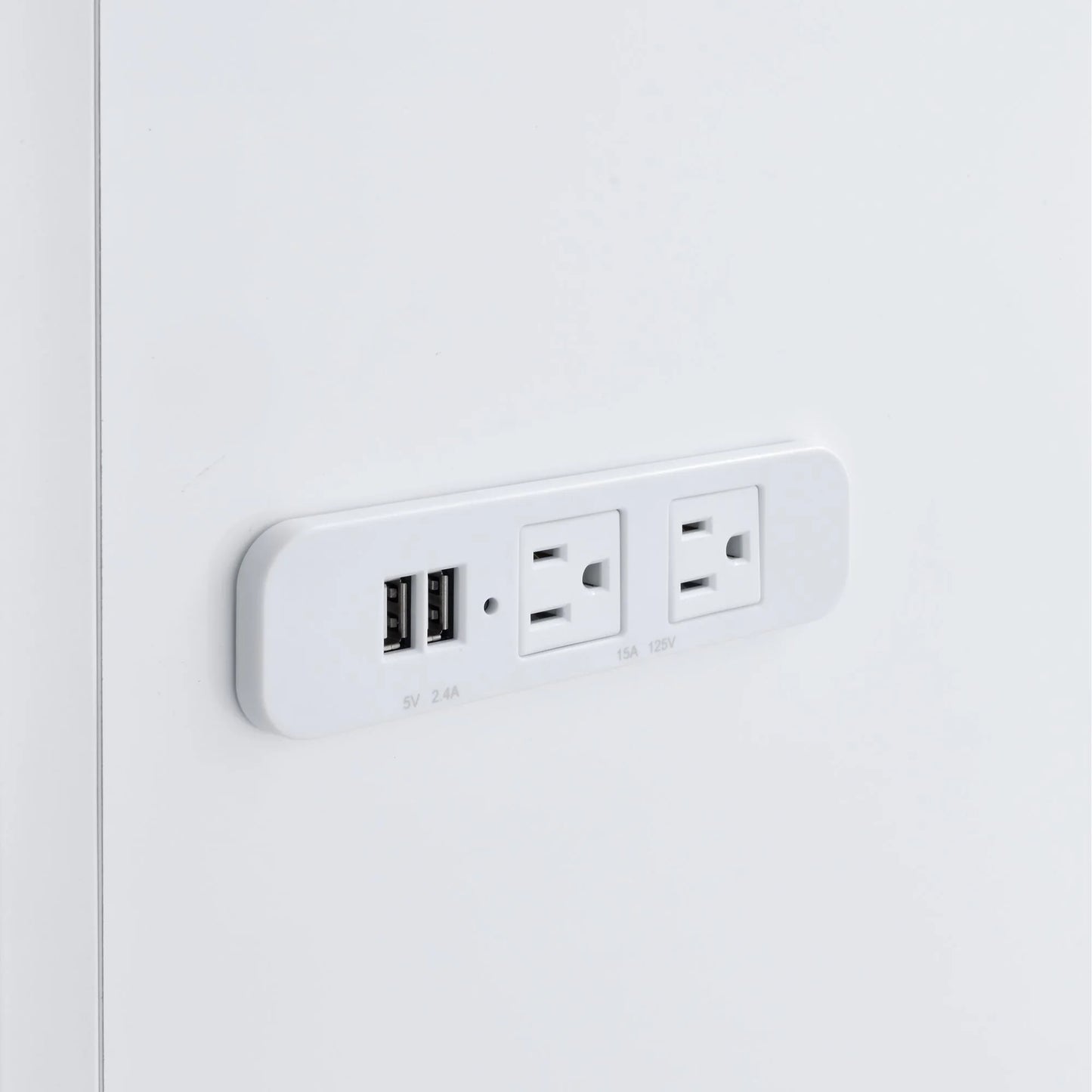 Amia - Complete Vanity With Lightbulbs - Glossy White