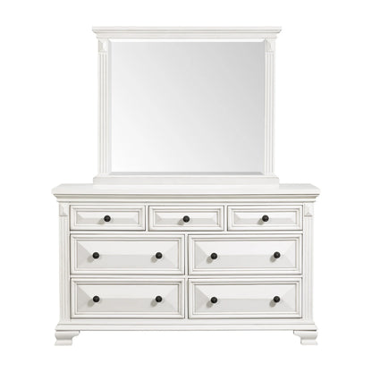 Calloway - 7-Drawer Dresser With Mirror Set - White