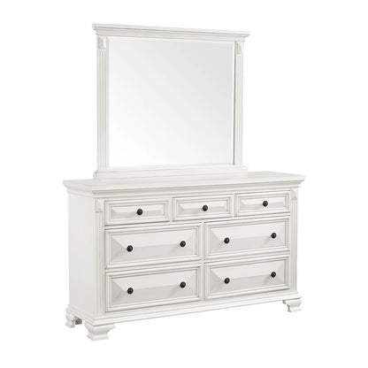 Calloway - 7-Drawer Dresser With Mirror Set - White