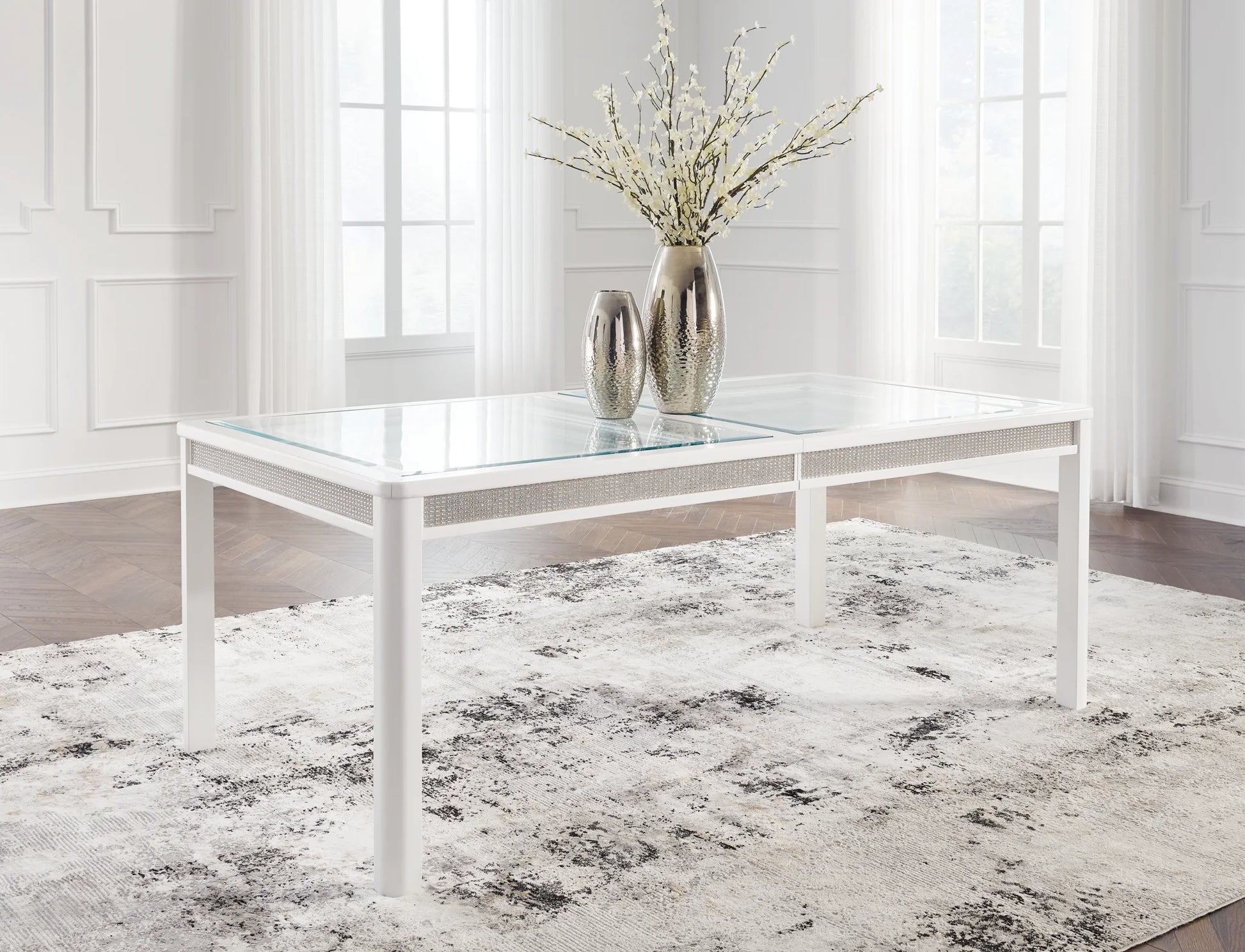 Chalanna - White - Rectangular Dining Room Extension Table 5