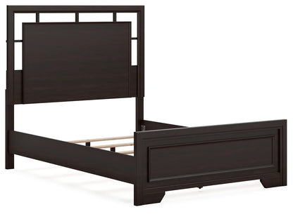 Covetown - Dark Brown - Full Panel Bed 2