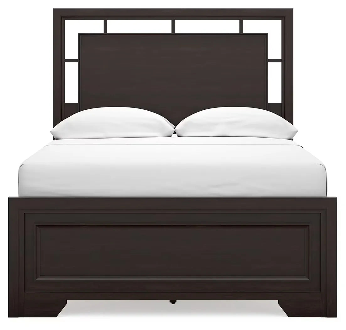 Covetown - Dark Brown - Full Panel Bed 4