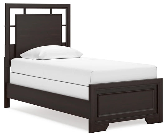 Covetown - Dark Brown - Twin Panel Bed