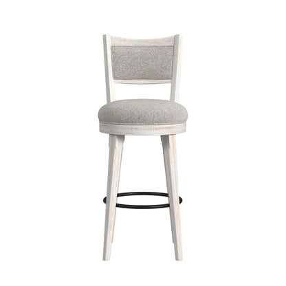 Rogen Rustic - Swivel Bar Stool - Rustic White