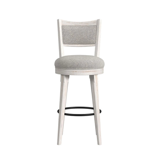 Rogen Rustic - Swivel Bar Stool - Rustic White