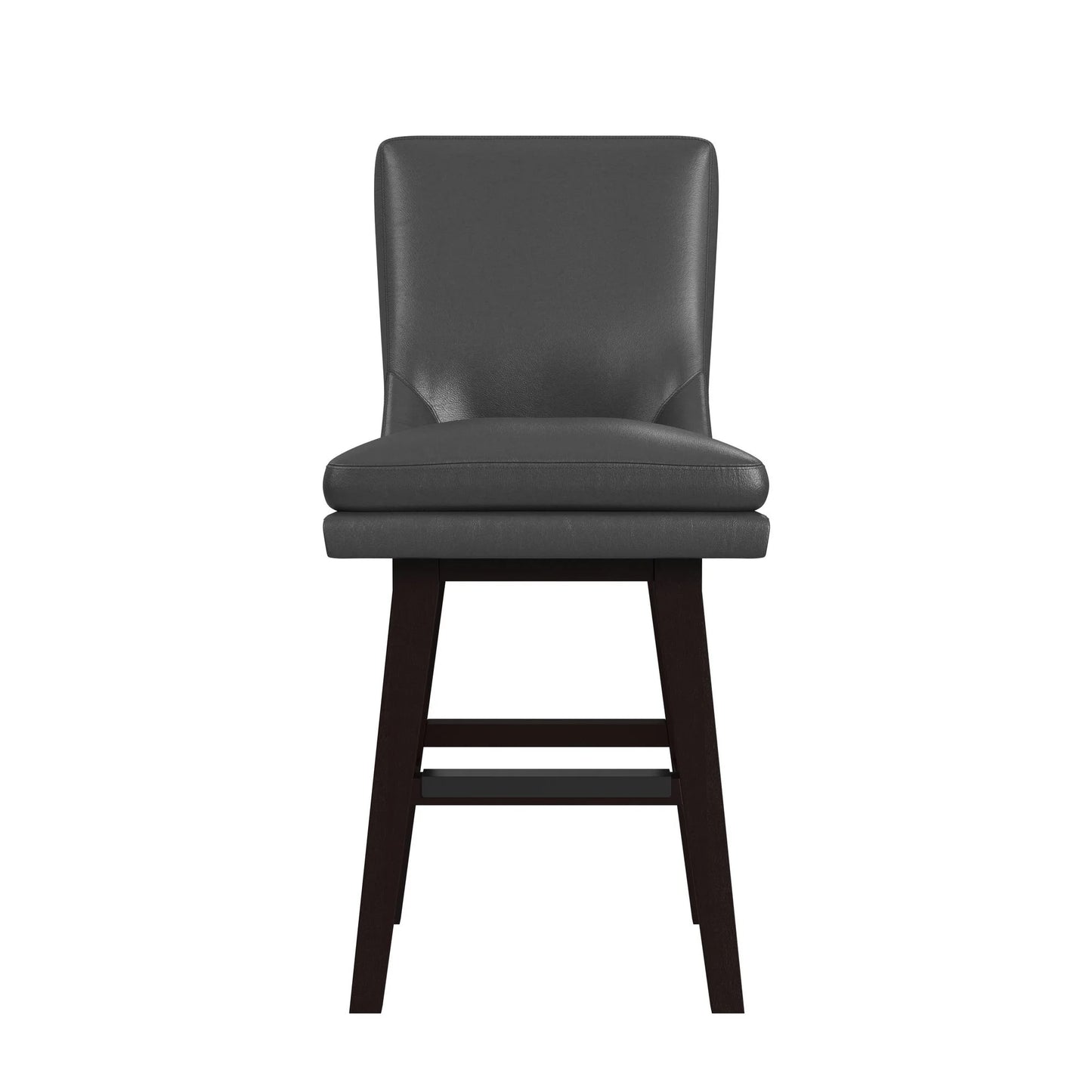 Villanova - PU Swivel Counter Stool - Pewter / Espresso