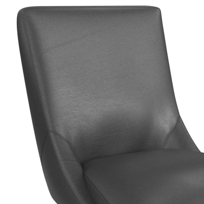 Villanova - PU Swivel Counter Stool - Pewter / Espresso