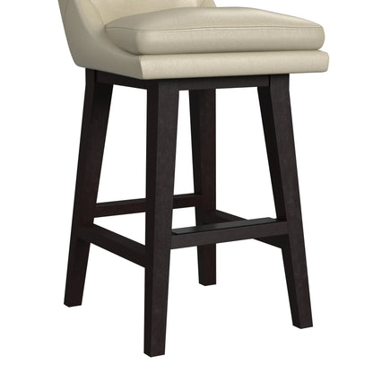 Villanova - PU Swivel Bar Stool - Espresso / Beige