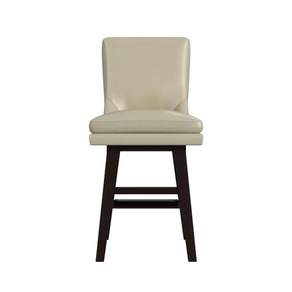 Villanova - Swivel PU Counter Stool - Espresso / Beige